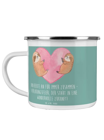 Mr. & Mrs. Panda Tasse Verlobungsfeier ZuMenschmen mit Spruch in Meeresbrise