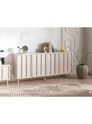 Beliani Sideboard CLUNES in Beige - (W) 160 x (H) 75 x (L) 38 cm