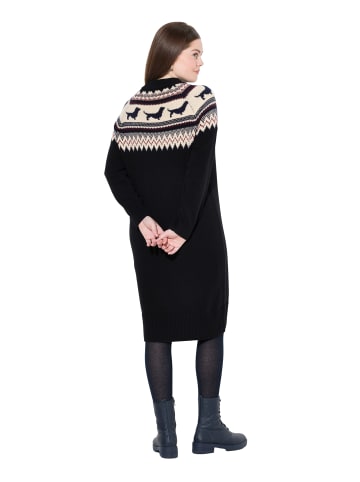 Ulla Popken Strickkleid in schwarz