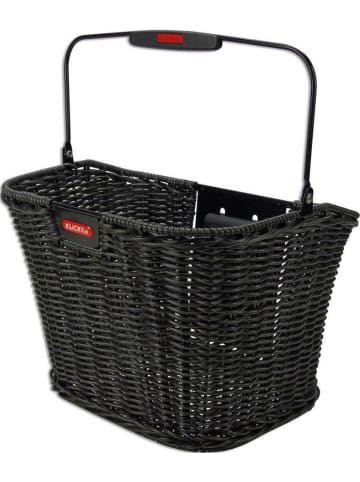 KLICKfix Vorderradkorb "Structura Retro" in schwarz
