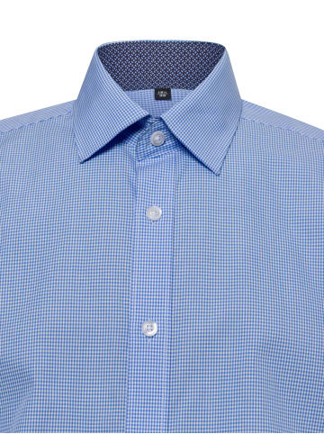 Finshley & Harding Businesshemd Easy Care in hellblau weiß