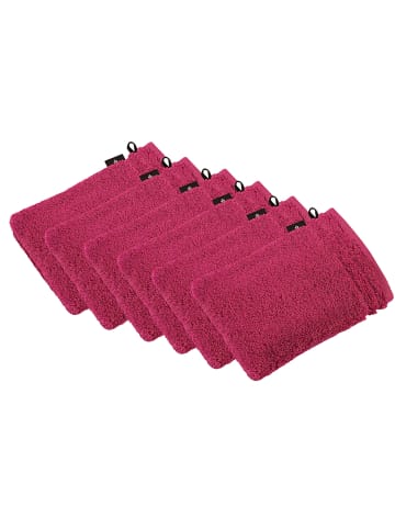 Vossen 6er Pack Waschhandschuh in cranberry