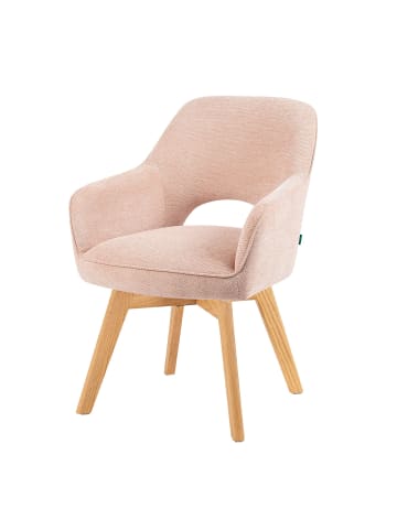 DUBI Möbel 2er-Set: Drehstuhl Mika-Mara in Rosa - (B)60 x (H)87 x  (T)65 cm