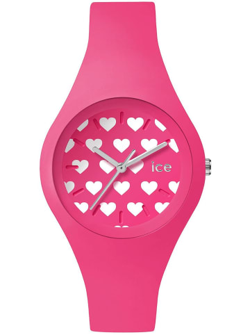 Ice Watch Quarzuhr LO.PK.HE.S.S.16 pink Siliconarmband 38 mm in rosa