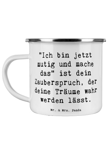 Mr. & Mrs. Panda Trinkbecher Spruch Mutig zu sich selbst stehen ... in Weiß