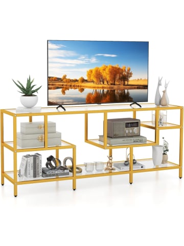 COSTWAY TV-Schrank 147 x 40 x 62 cm in Gold
