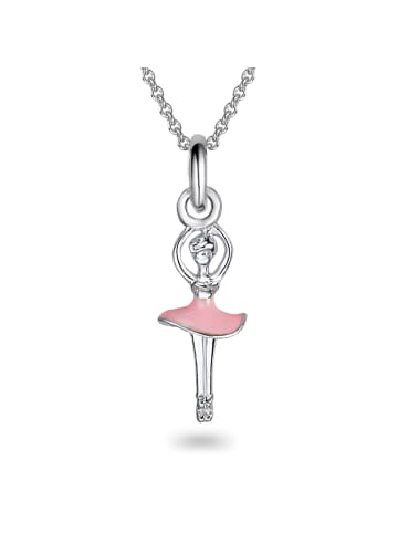 Rafaela Donata Kette mit Anhänger Sterling Silber Emaille rosa in silber