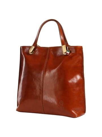 Florence Florence Schultertasche, Rucksack Leder mittelbraun ca. 35cm