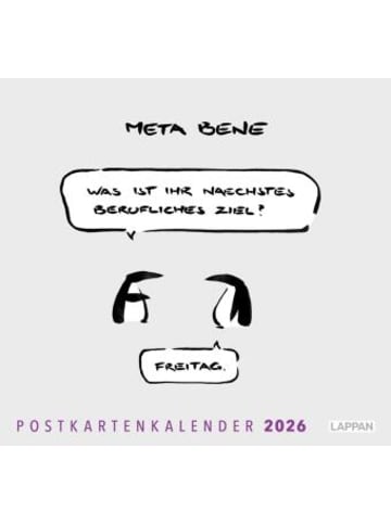 LAPPAN Kalender - meta bene Postkartenkalender 2026