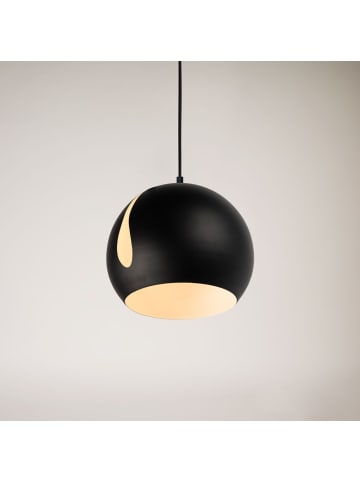 s.LUCE Pendelleuchte Ball tauschbarer Schirm in Schwarz