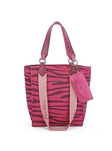 Fritzi aus Preußen Izzy02 Canvas Shopper Tasche 32 cm in zebra pink