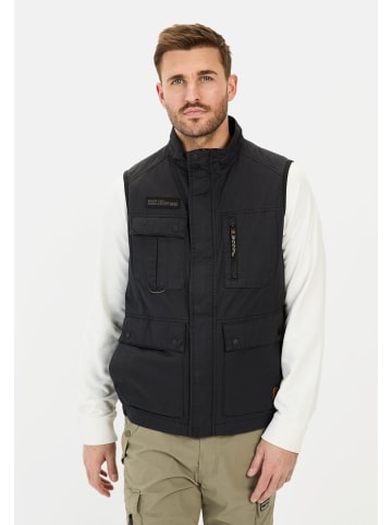 Camel Active Outdoor-Weste mit Stehkragen in Dunkelblau