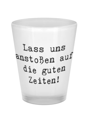 Mr. & Mrs. Panda Shot Glas Spruch Schnapsglas Gute Zeiten mit Sp... in Transparent