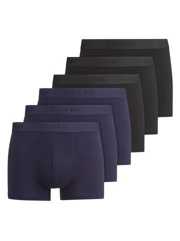 OLYMP  Boxershort 6er Pack in Blau/Schwarz