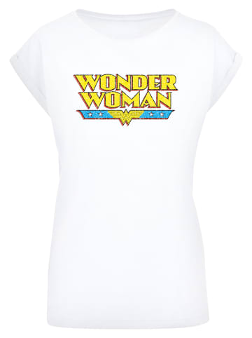 F4NT4STIC T-Shirt DC Comics Superhelden Wonder Woman Crackle Logo in weiß