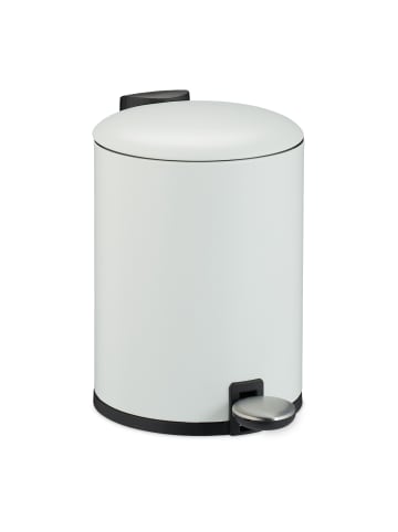 relaxdays Mülleimer Bad in Weiß - 3 l