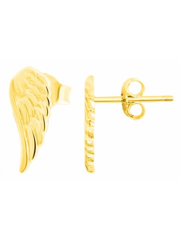 Adeliás Damen Ohrstecker Flügel aus 925 Silber in gold