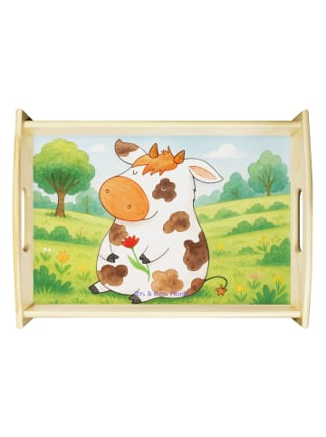 Mr. & Mrs. Panda Deko Tablett Kuh Design ohne Spruch in Weiß