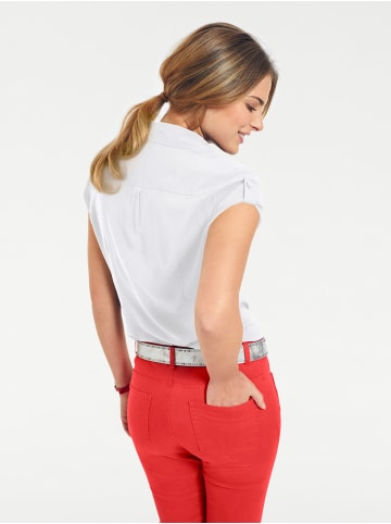 Heine Kurzarm-Bluse in weiß