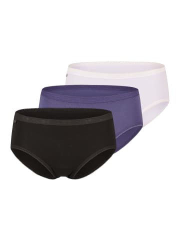 Sloggi Midi Slip Basic+ in Lila / blau / schwarz