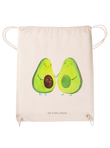 Mr. & Mrs. Panda Materialzugbeutel Avocado Pärchen ohne Spruch in Creme