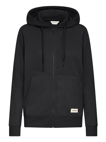 Oxmo Kapuzenfleecejacke OXKAREN ZIPHOODIE in Schwarz