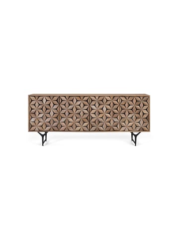 Giner y Colomer Handgefertigtes 4-türiges Sideboard aus Mangoholz 177 cm in Brown