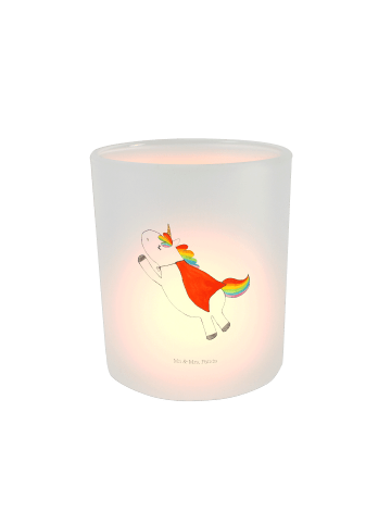 Mr. & Mrs. Panda Teelichthalter Einhorn Geburtstag ohne Spruch in Transparent