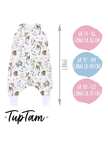 TupTam Baby Sommer Schlafsack mit Beinen ohne Ärmeln in braun/weiß