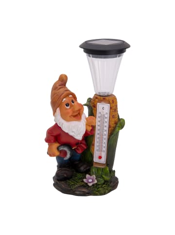 näve LED Solarleuchte "ZWERG" in bunt - (L)14 cm x (B)10 cm x (H)26 cm