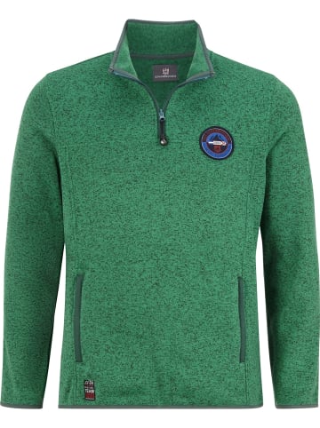 Jan Vanderstorm Fleece-Sweatshirt DAUBE in grün melange