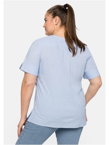 sheego Bluse in mittelblau