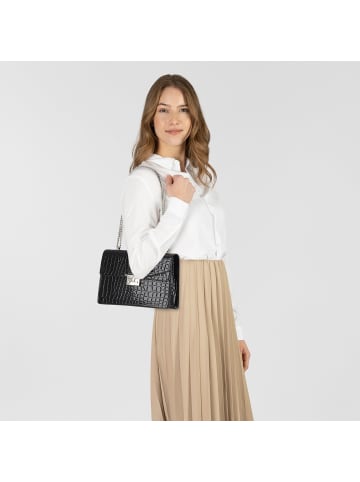 Seidenfelt Roros Big Umhängetasche 25 cm in croco print black