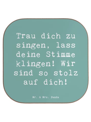 Mr. & Mrs. Panda Untersetzer für Gläser Spruch Vokale und musika... in Meeresbrise