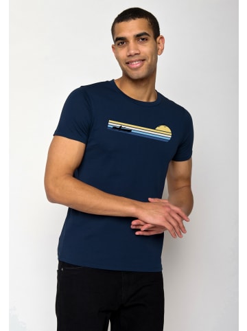 GreenBomb T-Shirt Nature Canoe River in Marineblau