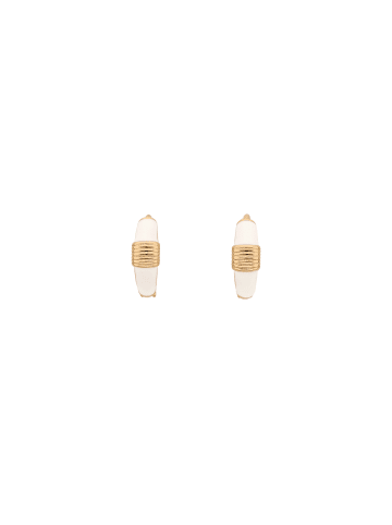 IZIA Women Earrings in Rose Gold White