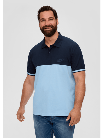 s.Oliver Polo-Shirt kurzarm in Blau