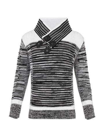 Cipo & Baxx Strickpullover in WHITE-BLACK