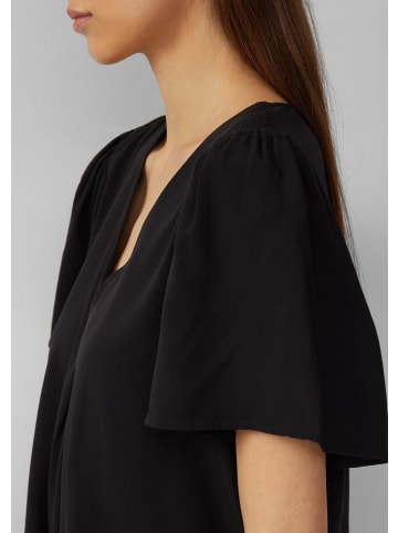 QS Bluse kurzarm in Schwarz