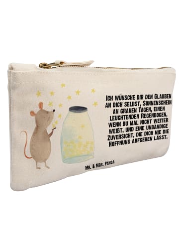 Mr. & Mrs. Panda Schminktasche Maus Sterne mit Spruch in Weiß