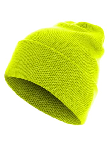 MSTRDS MSTRDS Accessoires Beanie Basic Flap Long Version in neonyellow