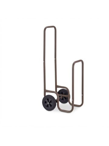 relaxdays Kaminholzwagen in Braun - (B)41 x (H)109,5 x (T)45 cm