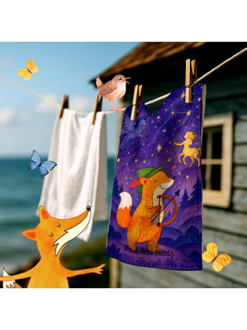 Mr. & Mrs. Panda Handtuch Schütze Astrologie Design ohne Spruch in Weiß