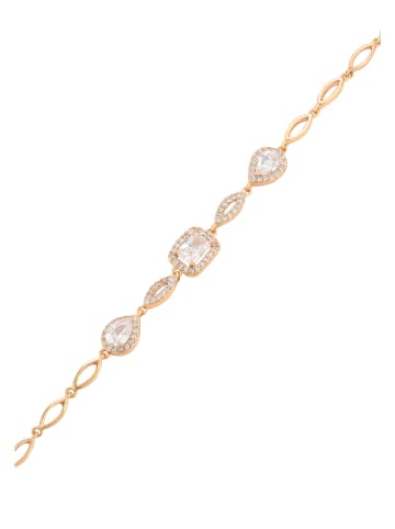 faina Women Crystal-Studded Bracelet in Rose Gold White