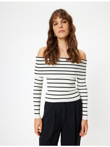 KOTON Sweater in Schwarz Gestreift