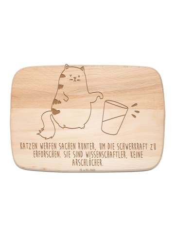 Mr. & Mrs. Panda Frühstücksbrettchen Katze Wasserglas mit Spruch in Transparent