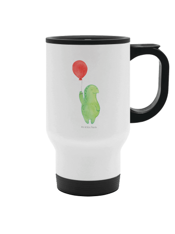 Mr. & Mrs. Panda To-Go-Becher Schildkröte Luftballon ohne Spruch in Weiß