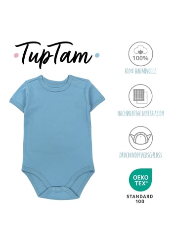 TupTam Kinder Unisex Kurzarm Body 3er Set in beige Modell 1