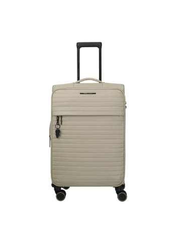 travelite Barbara Stepp 4 Rollen Trolley M 68 cm mit Dehnfalte in satin nude