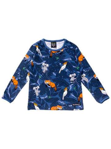 Villervalla Shirt Langarm Animal in blau